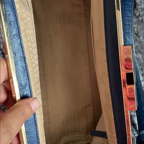 Kate Spade ostrich leather satchel VICTORIA FALLS Madeline - Picture 9 of 12